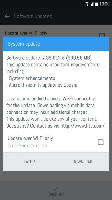 Aggiornamento HTC 10