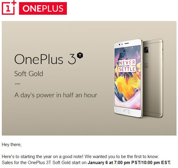 oneplus 3t soft gold
