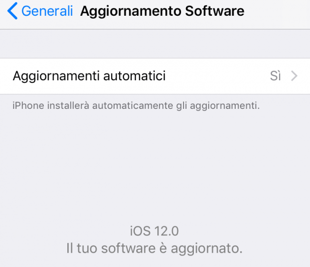 Come impostare gli aggiornamenti automatici su iOS 12
