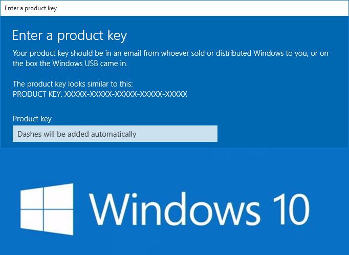 Come cambiare product key su Windows 10 