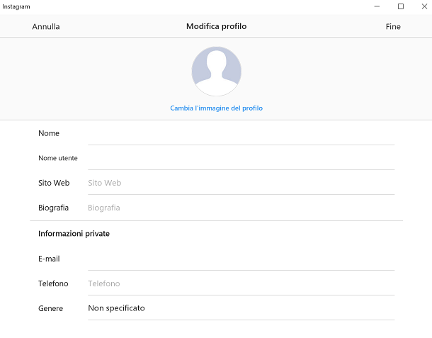 Come cambiare nome su Instagram dall'app