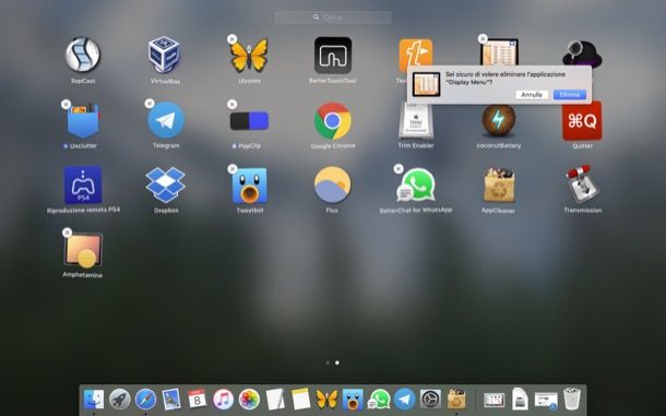 Come disinstallare app da Mac